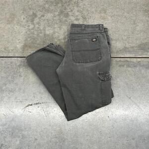 vintage dickies relaxed baggy fit olive green dungaree cargo pants size 34 x 30